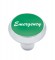 Chrome Deluxe Air Valve Knob W/ Aluminum "Emergency" Sticker - Green