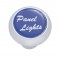 Chrome Deluxe Dash Knob W/ Glossy "Panel Lights" Sticker - Blue