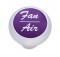 Chrome Deluxe Dash Knob W/ Aluminum "Fan/Air" Sticker - Purple