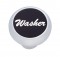Chrome Deluxe Dash Knob W/ Aluminum "Washer" Sticker - Black