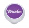 Chrome Deluxe Dash Knob W/ Aluminum "Washer" Sticker - Purple