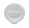 Chrome Deluxe Dash Knob W/ Aluminum "Washer" Sticker - Silver