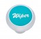 Chrome Deluxe Dash Knob W/ Aluminum "Wiper" Sticker - Blue