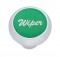 Chrome Deluxe Dash Knob W/ Aluminum "Wiper" Sticker - Green