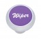 Chrome Deluxe Dash Knob W/ Aluminum "Wiper" Sticker - Purple