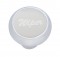 Chrome Deluxe Dash Knob W/ Aluminum "Wiper" Sticker - Silver