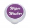 Chrome Deluxe Dash Knob W/ Aluminum "Wiper/Washer" Sticker - Purple
