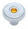 Chrome Deluxe Air Valve Knob With Stainless Steel "Trailer" Plaque & Diamond - Amber