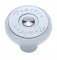 Chrome Deluxe Air Valve Knob With Stainless Steel "Trailer" Plaque & Diamond - Clear