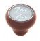 Wood Deluxe Dash Knob W/ Glossy "Fan/Air" Sticker - Silver