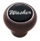 Wood Deluxe Dash Knob W/ Glossy "Washer" Sticker - Black