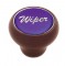 Wood Deluxe Dash Knob W/ Glossy "Wiper" Sticker - Purple