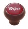 Wood Deluxe Dash Knob W/ Glossy "Wiper" Sticker - Red