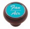 Wood Deluxe Dash Knob W/ Aluminum "Fan/Air" Sticker - Blue