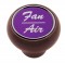 Wood Deluxe Dash Knob W/ Aluminum "Fan/Air" Sticker - Purple