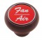 Wood Deluxe Dash Knob W/ Aluminum "Fan/Air" Sticker - Red