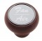 Wood Deluxe Dash Knob W/ Aluminum "Fan/Air" Sticker - Silver