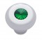 Chrome Aluminum Dash Knob W/ Diamond - Green
