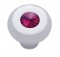 Chrome Aluminum Dash Knob W/ Diamond - Purple