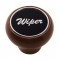 Wood Deluxe Dash Knob W/ Aluminum "Wiper" Sticker - Black