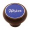 Wood Deluxe Dash Knob W/ Aluminum "Wiper" Sticker - Purple