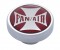 Chrome Dash Knob W/ Glossy "Fan/Air" Maltese Cross Sticker - Red