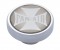 Chrome Dash Knob W/ Glossy "Fan/Air" Maltese Cross Sticker - Silver