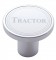 Chrome Air Valve Knob W/ Stainless Steel "Tractor" Plaque - Block Style