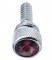 (14/Card) Chrome Peterbilt Dash Screws W/ Diamond - Purple
