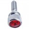 Chrome Peterbilt Dash Screws W/ Diamond - Red
