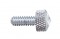 (12/Card) Chrome Kenworth Dash Short Screws W/ Diamond - Clear