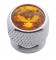 (4/Card) Chrome Bolt Head W/ Diamond - Amber