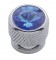(4/Card) Chrome Bolt Head W/ Diamond - Blue