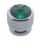 (4/Card) Chrome Bolt Head W/ Diamond - Green