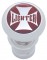 Chrome Aluminum Deluxe Cigarette Lighter W/ Glossy "Lighter" Maltese Cross Sticker - Red