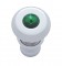 Chrome Deluxe Cigarette Lighter W/ Diamond - Green