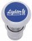 Chrome Aluminum Deluxe Cigarette Lighter W/ Aluminum "Lighter" Sticker - Blue