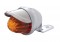 Chrome Mini Auxiliary Incandescent Light W/ Stainless Steel Visor - Amber
