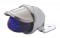 Chrome Mini Auxiliary Incandescent Light W/ Stainless Steel Visor - Blue