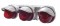 Chrome 3 Mini Auxiliary Incandescent Light W/ Stainless Steel Visor - Red