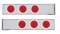 (2/Bulk) Chrome 94" Long 2 Piece Rear Light Bar W/ Six 4" Round Lights W/ Chrome Bezel