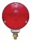 Single Face Turn Signal Incandescent Light W/ Chrome Housing - Red