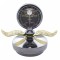 Chrome Aluminum Motometer Boyce W/ Base & Gold Wings