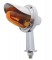 Glass Honda Light W/ 2 1/8" Arm & Visor - Amber
