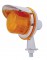 Tanker Honda Light W/ 1 1/8" Arm & Visor - Amber