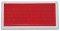 3 1/2" X 1 2/3" Rectangular Quick Mount Reflector W/ Chrome Bezel - Red