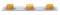 Incandescent Identification Bar Light - 3 Mini Amber Light
