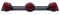 Incandescent Identification Bar Light - 3 Beehive Red Light