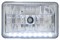 9 Led 6" X 4" Rectangular Low Beam Crystal Headlight - White