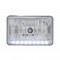 9 Led 6" X 4" Rectangular High Beam Crystal Headlight - White